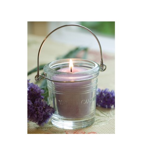 Yankee Candle 1285752 Votivkerzenhalter Bucket aus Glas, durchsichtig, 6.7 x 6.5 cm