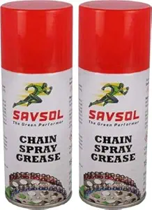 SAVSOL Chain Spray Grease is Specially formulated to Provide Superior Lubrication to Motorcycle Chains and Sprockets. (150 ML)