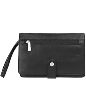 BODENSCHATZ Handgelenk Tasche ECHT LEDER schwarz Herren