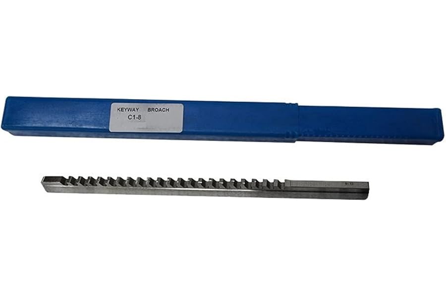 XBF-TOOL, Keyway Broach 8mm C Push Type Metric Size Broach High Speed Steel Keyway Cutting Tool for CNC Router Knife