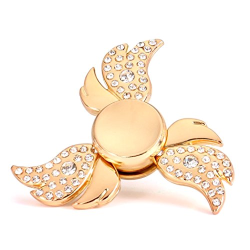 Preisvergleich Produktbild BZLine® Fidget Hand Spinner, Diamant Finger Spinner Rainbow Spielzeug, Gold
