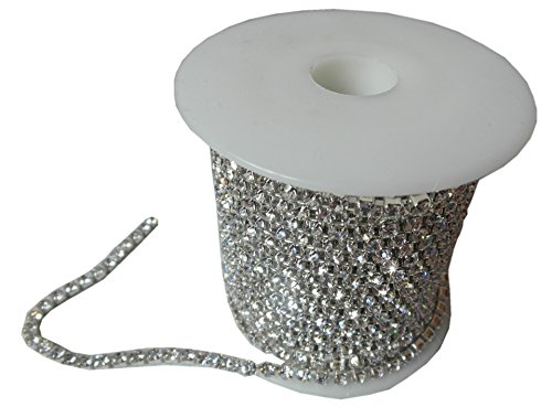Strassband Crystal silber SS12 3mm 1 Meter von Einkaufszauber