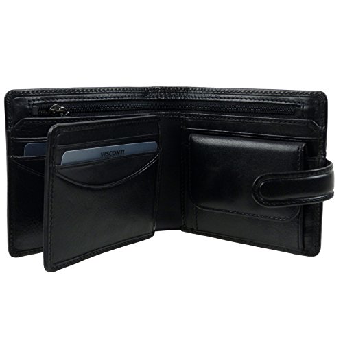 Visconti Italian Leather RFID Blocking Tabbed Wallet - Men's Slim Wallet In Gift Box - View #9