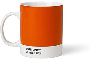 Copenhagen Design 101030021 PANTONE Filiżanka, filiżanka do kawy/herbaty, cienka porcelana (ceramika), 375 ml, pomarańczowy 021 C, porcelana, jeden rozmiar