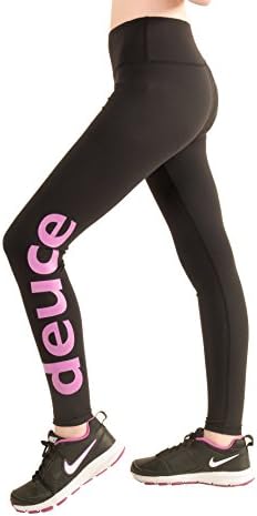 deuce sports HYPERGRAPH Womens Workout Leggings | Black Mesh Slimming Leggings | Skin Tight Fabric With High Waist | Perfect For Yoga Workout Fitness Gym Running Jogging Tennis