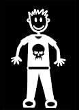 6,5 cm x 11 cm My Stick Figure Family - Mis Pegue la figura familia de coches pegatina de vinilo ventana muchacho adolescente TM7