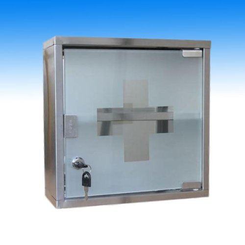 ERSTE HILFE MEDIZINSCHRANK HAUSAPOTHEKE ARZNEISCHRANK MEDIZINBOX aus EDELSTAHL