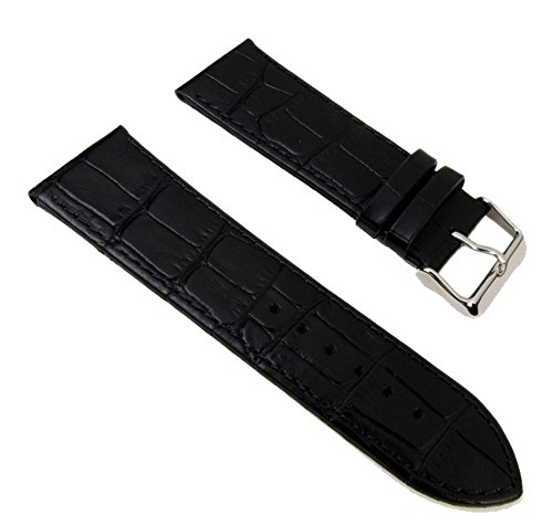 Big Fashion - Louis. Prgung Ersatzband Uhrenarmband Kalbsleder Band Schwarz 21708S, Stegbreite:28mm Big Fashion - Louis. Prgung Ersatzband Uhrenarmband Kalbsleder Band Schwarz 21708S, Stegbreite:28mm
