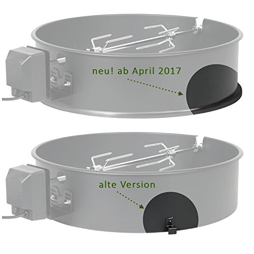 BBQ-TORO Grillspieß Set für Weber Kugelgrill (57 cm) und viele andere Modelle, Rotisserie, Drehspieß für Holzkohle Grill - 2