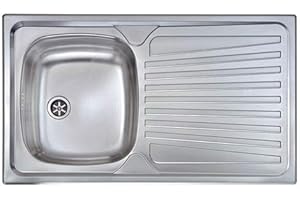 ARREDO HOME CM lavello incasso mondial 86x50 1 vasca sinistra con gocciolatoio acciaio inox spazzolato