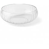 Şeffaf Cam G&ouml;r&uuml;n&uuml;ml&uuml; B&uuml;y&uuml;k Salata Kasesi &ndash; Isıya Dayanıklı Servis Kasesi, Sofra Sunum Kasesi (24 cm &ndash; 7 cm)