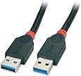 LINDY 2m USB 3.0 Cable - Type A Male to A Male, Black