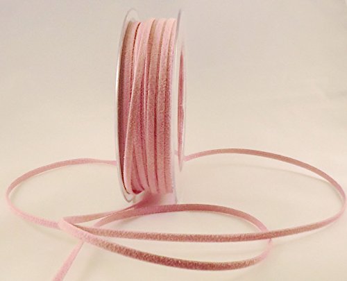 LEDERBAND Lederimitat FLACH 25m x 5mm ROSA - ALTROSA Schmuckband WILDLEDERBAND