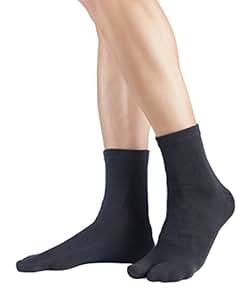 VPB 6 Paia Uomo Calzini Tabi Calze Flip Flop Cotone Dita Sparsa Calzini Tabi Elastico,Calzini Giapponesi Con Alluce Separato Per Donne E Uomo (Nero, Bianco e Grigio