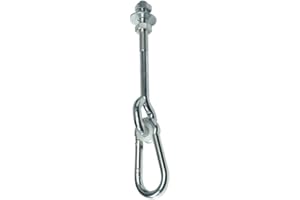 h2i Crochet de balançoire robuste avec mousqueton/poutre jusqu'à 12 cm : M12 x 140 / Poutre jusqu'à 14 cm : M12 x 160 (M12 x 140 mm) (M12 x 160 mm)