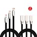 Produktbild Typ C Kabel, ACC GUYS 3Pack 3ft 6ft 10ft Zink Alloy USB C Daten & Ladekabel mit Aluminium Steckverbinder für Nexus 6P / 5X, LG G5, OnePlus 2 und mehr (Schwarz)