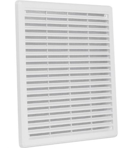 Lüftungsgitter 300x300mm Abluftgitter aus ASA Kunststoff mit Insektenschutz weiß - 3