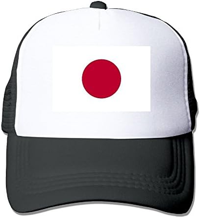 YUYUTZA Mesh Hat Baseball Caps Grid Hat Flag of Japan Adjustable Trucker Cap