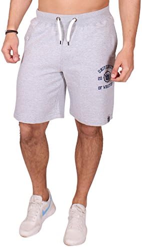 Uni of Whatever Men's Fleece Shorts Comfy casual shorts Grey XL Fleece Sweatpant short