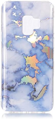 Pheant® Case for Samsung Galaxy S9 Silicone Cover Transparent Bumper Soft Phone Skin Marble Pattern with Electroplate Plating Design