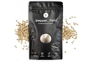 Pepper Field vit Kampotpeppar 250 g – hela pepparkorn | Kampotpeppar från Kambodja, SGB – hel vitpeppar för kvarn, pepparkvarn, fisk, fågel och ljusa såser