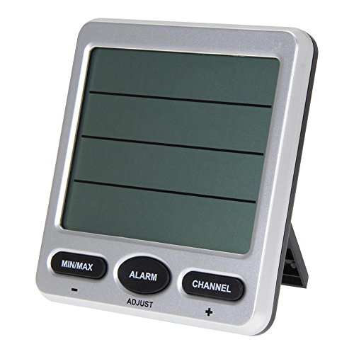 Wireless LCD Wetter Thermometer Temperature Innen / Außen 8 Kanal Thermo Hygrometer - 4