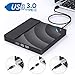 Produktbild Externes DVD Laufwerk,OUDEKAY USB 3.0 Type-C Dual Port Superspeed Tragbar CD DVD Laufwerke Portable DVD CD Brenner Slim extern Laufwerk mit Berührungssensor für Laptop/Notebook/MacBook/Desktop