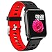 Produktbild Smart Armband Herren SmartWatch  Fitness Sportuhr kompatibel Damen IP68 wasserdichte Touchscreen Android/IOS GPS Tracker Herzfrequenz messung Stoppuhr Schlafmonitor Kalorienzähler (Rot)
