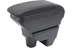 KAERGK Caja de reposabrazos de doble capa para Toyota Yaris GR Yaris Elegant 2020-2023, caja de almacenamiento de consola central con 4 accesorios de puerto USB, color negro