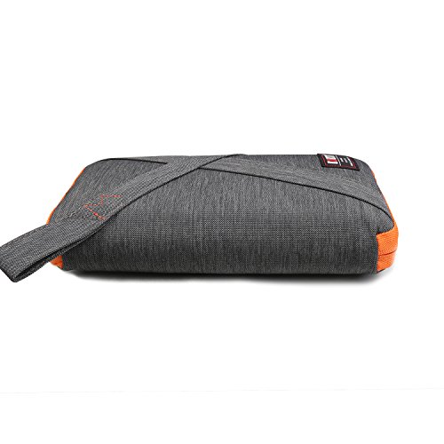 BUBM Organizer Tragetasche USB-Speicherstick Karte mit Großem Verstauen Bewahrungstasche für Elektronische Zubehöre Reise Organisasor Tasche mit Griff (Groß, Grau) - 3