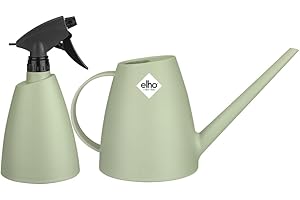 Elho Brussels Watering Can and Sprayer - Set with Watering Can and Plant Spray Bottle for Indoor - Green/Sorbet Green