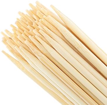 Netvic 4inch 10cm*4mm Bamboo Roasting Sticks, Skewers Perfect for Hot Dogs, Kebabs,Sausage, Eco and Environmentally Safe 100% Biodegradable 250 sticks