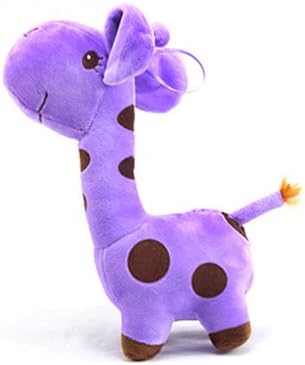Kasstino Cute Giraffe Dear Soft Plush Toy Animal Dolls Baby Kids Birthday Party Gift (25cm/10'', Purple)
