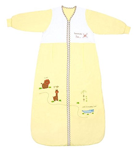 Slumbersac Kids Long Sleeve Sleeping Bag (3 - 6 Years, 3.5 Tog, Sunshine Zoo)