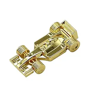 Nexgen, F1 Car Shape USB Flash Drive 32 GB Pen Drive (Golden Finish) Ferrari Racing Sports Car Shape Metal Pen Drive 32 GB, with Tin Box Gift Packaging