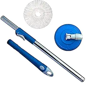 Total Solution Stick/ Rod Stainless Steel with Spin Mop Handle with Head and 1 Refill ( Color May Very) (1)