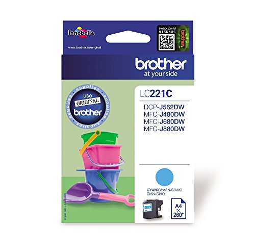 Brother Original Tintenpatrone LC-221C (cyan) (kompatibel mit Brother DCP-J562DW, MFC-J480DW, MFC-J680DW, MFC-J880DW) - 3