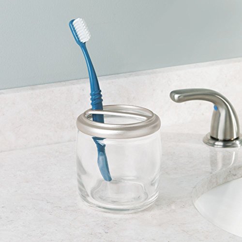 InterDesign 70725EU Hamilton Zahnbürstenhalter, durchsichtig / satiniert - 2