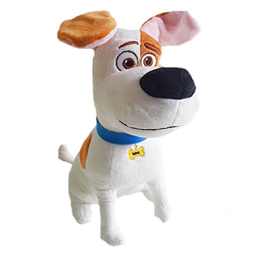 Mascotas (The Secret Life of Pets) - Max, perro blanco con manchas marrones 29cm - Calidad Super Soft