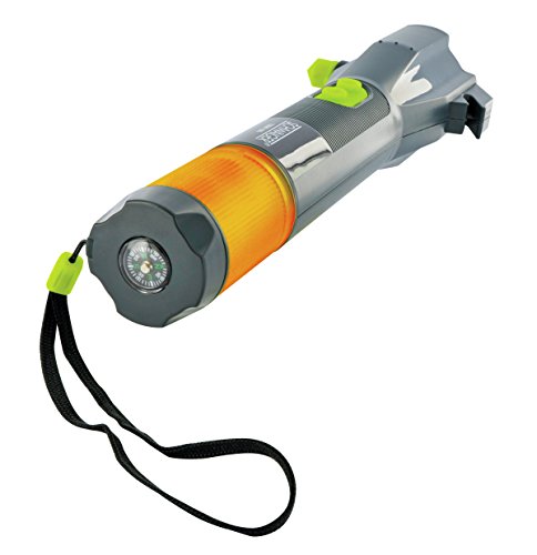 Schwaiger TLED81 513 Multifunktionstaschenlampe Outdoor, Notfall (8in1, LED, Notfallakku, Kompass, Gurtschneider, Scheibenhammer, Micro USB Buchse, Powerbank. Magnet, Kurbel, Notfalllicht) - 4