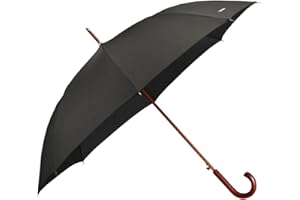 Samsonite Wood Classic S - Man Auto Open Umbrella, 98 cm, negro