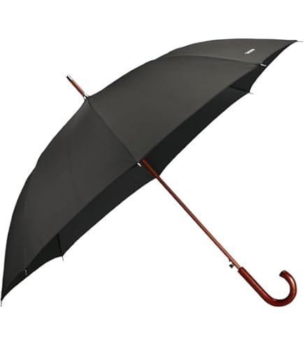 Totes Paraguas Clásico De Madera Eco Auto Open Con Mango De Palo En J Con Fácil Agarre, Resistente Al Viento, Resistente A La Lluvia Y Diseño De Toldo Duradero, Viaje Versátil, Perfecto