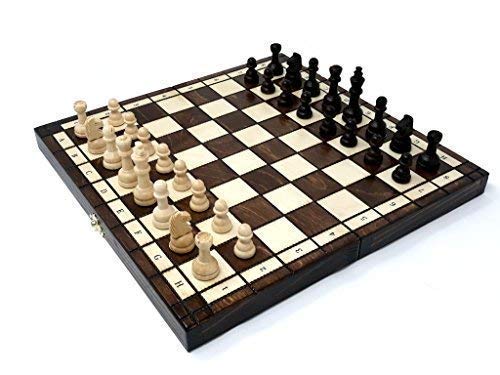 Prime Chess académique Jeu d'échecs en Bois Pliable Plateau Classique Voyage Set 12 