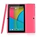 Produktbild Hifuture Tablet-PC,7-Zoll-Touchscreen WiFi 1,2 GHz Android 4.4 Quad-Core Tablet-PC,512M+4G interner Speicher,Maximale Unterstützung 64G TF-Speicherkarte,vordere und hintere Dual-Kamera(Rosa)