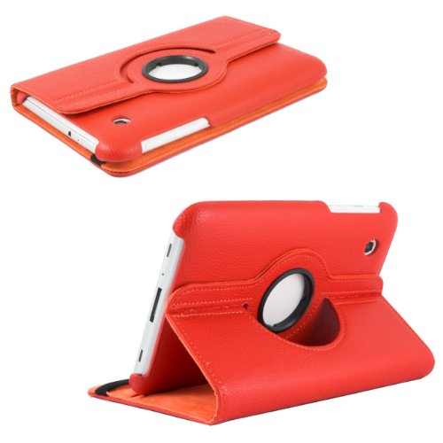 360 ° 7.0 Luxus Tasche SAMSUNG GALAXY TAB 2 7.0 P3100 P3110 Hülle Schutz Etui Tasche Cover Case mit Ständerfunktion (Orange) - 2