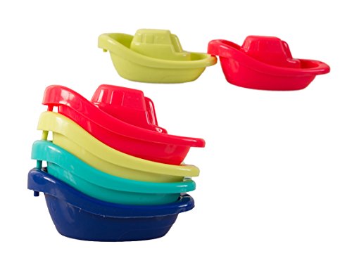 LUDI - Coffret de jeu d'eau pour s'amuser à l'heure du bain. Dès 10 mois. 3 gorilles rigolos qui aspergent, 4 bateaux et 4 verres gigognes percés. Une aide au développement de la dextérité - 40028 – Image 6
