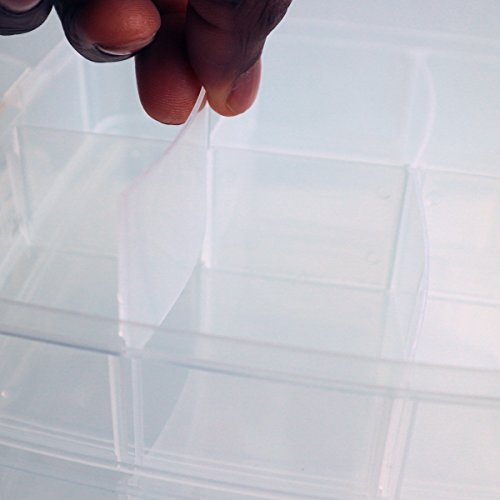 2 Größen erhältlich hier 3 Ebenen verstellbar Fach Kunststoff Craft Aufbewahrungsbox 100 Stück 6 mm - 5