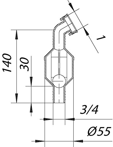 Rückfluss-Sicherung | 90 Grad | Zum Anschluss des Ablaufschlauches einer Waschmaschine oder Spülmaschine - 2