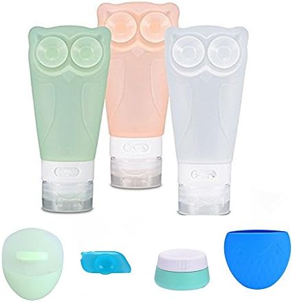 Silicone Travel Bottle, Leakproof, BPA Free, Refillable Cosmetic Travel Containers, TSA Carry On Approved (7 Pack a Set)
