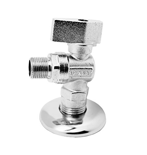 Anschlussventil aus Messing verchromt 1/2 x 3/8